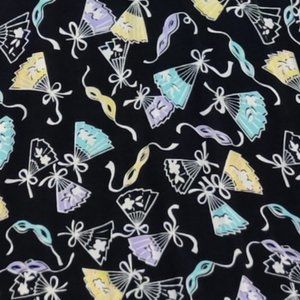 Trashy Diva "Mardi Gras" Masquerade Novelty Print 1940s Vintage Repro Dress